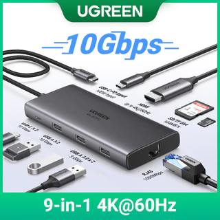UGREEN HUB 10Gbps USB C 4K60Hz Tipo Para HDMI RJ45 Ethernet PD100W MacBook iPad Huawei Sumsang PC Tablet Telefone 3.0