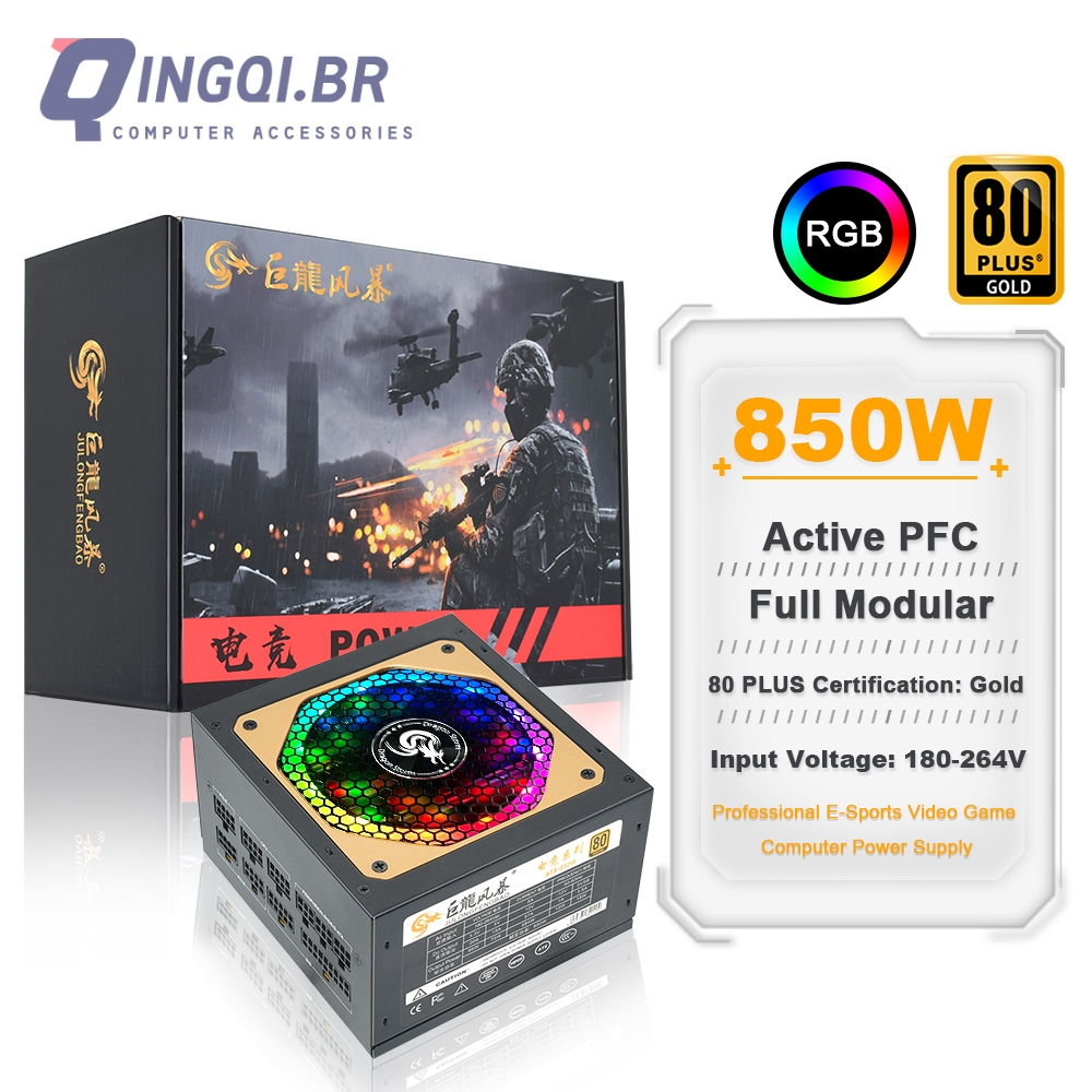 GameMax PSU True Rated 850W RGB Power Supply Fully Modular 80 Plus Gold  Certified with Addressable RGB Light for PC Power Supply - AliExpress