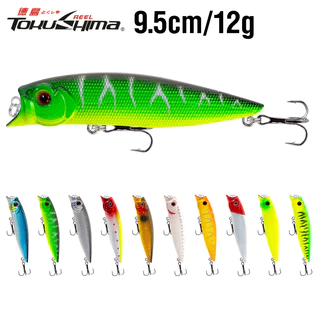 1 Pçs 9.5cm/12g Topwater Isca De Pesca 10 Cores Poppers Dura 3D Olhos Flutuantes Crankbaits Para Baixo Truta Cobra Pique