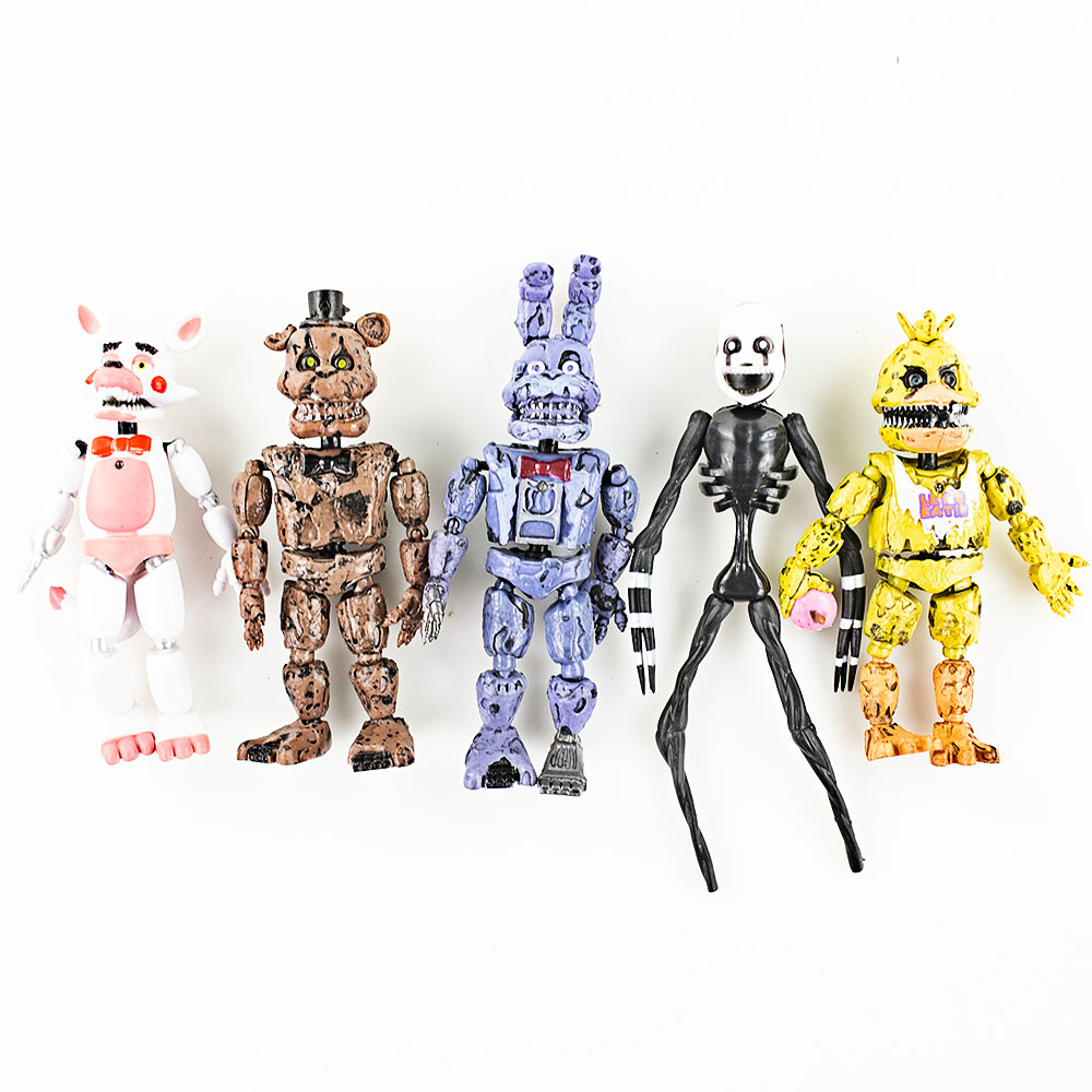 NEW 5PCS Five Nights at Freddy's toy Freddy Bonnie foxy chica toys
