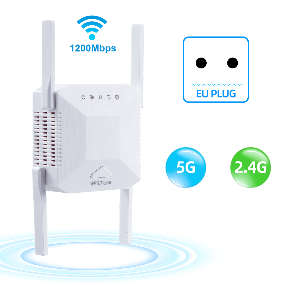 Repetidor Wifi Sinal Wireless Amplificador Extensor Potente Long Range Wireless WiFi Extender WiFi Booster Adaptador Dual Chip Amplificador Wi Fi Repetidor de Sinal Marca 1200Mbps 5 Ghz Shopee Brasil