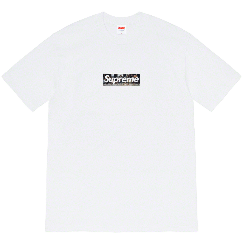 Supre 21SS Da Vinci Milan Opening Limited Última Camiseta Com O Logotipo Caixa De Ceia
