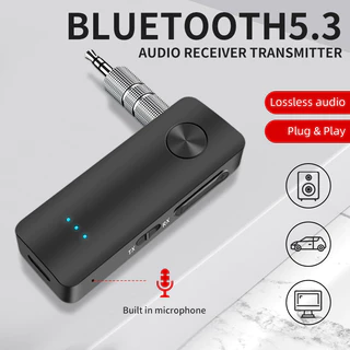 T66 Bluetooth 5.3 Adaptador Receptor De Carro 3.5mm AUX Jacks Para Alto-Falantes Do Música De Áudio Sem Fio Mãos Livres