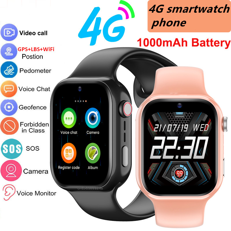 4G Kids Smart Watch GPS Wifi LBS Localização SOS Chamada De Vídeo De ...