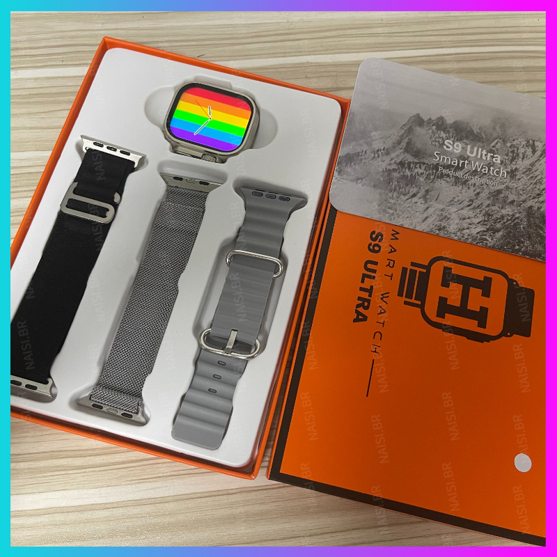 (Entrega rápida)2023 S9 Ultra Smart Watch TWS Telefone Auricular Dois Em Um Smartwatch De 2,02 Polegadas Série PK 8