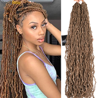 1-5 Packs Nu Faux Locs Crochet Hair 36Inch Pre-Looped Faxu Locs