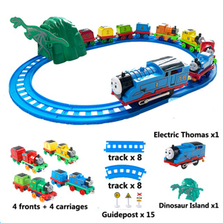Thomas e amigos grande thomas som e luz parque de estacionamento brinquedos  deformável trem jogo cena brinquedos das crianças presente aniversário