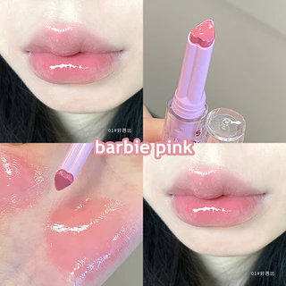 GECOMO Rosa Amor Coração Lip Gloss Lábios Rechonchudos Renderização De Alta Cor 12 Cores Batom