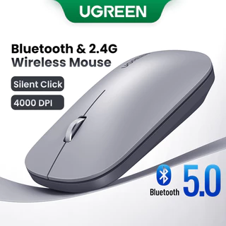 Rato UGREEN Mouse Sem Fio Bluetooth 2.4G Silent 4000 DPI Mão Esquerda Direita Para MacBook Tablet Computador Portátil PC