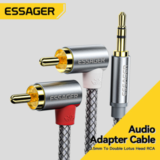 Essa Cabo Essager RCA De 3,5mm Cotovelo Para Caixa De TV Jack 2 Cabos De Áudio