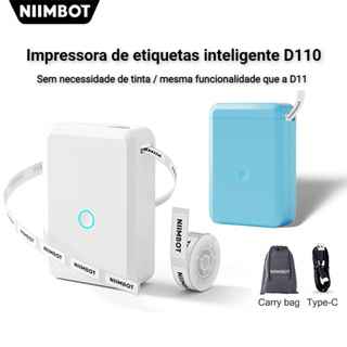 Niimbot D110 Impressora de Etiquetas Inteligente Térmica Bluetooth sem Tinta para iOS Android.