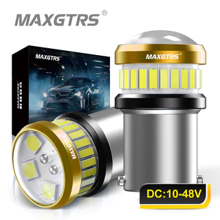MAXGTRS 2x BA15S P21W Lâmpadas LED S25 1156 BAU15S BAY15D 1157 BA15D 4014 3030 Lente Projetora De Chip Para Freio Reverso Luzes De Sinalização De Volta Da Cauda Canbus