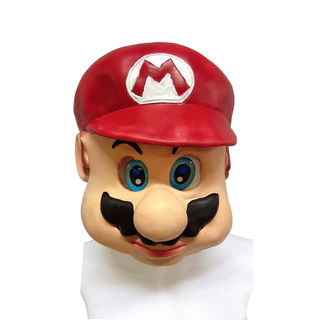 Máscara Adulto Lovely Super Mario Jogo Clássico Cosplay Máscaras De Látex Para Festa De Halloween Tik Tok Funny Headwear Festival Carnival Stage Show Supplies