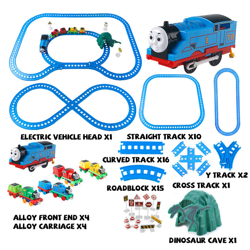 Conjunto 54pcs Thomas the Train Toys Carros Magnéticos De Liga