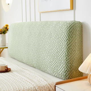 DANSUNREVE Capa De Cabeceira Em Jacquard , Cor Sólida , Alta Elasticidade , Macia , Cama , Verde/Cinza/Bege , Proteção T
