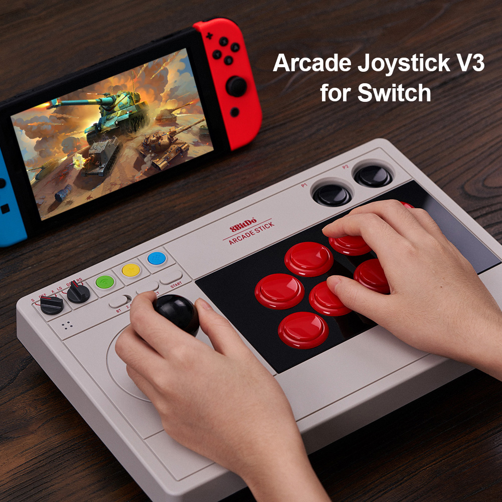 8BitDo Arcade Stick Joystick V3 Com Receptor Sem Fio Bluetooth 2.4g Para Nintendo Switch OLED Lite PC Windows Steam Deck Shopee Brasil