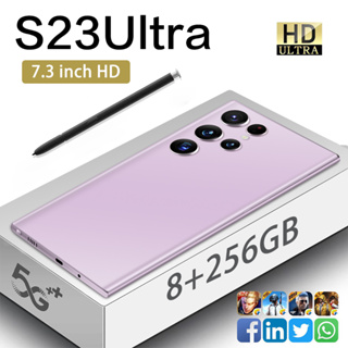 Móvel 4G S23 Ultra (8 + 256G) Tela Grande De 7,3 Polegadas Com 8 Megapixels Android 11