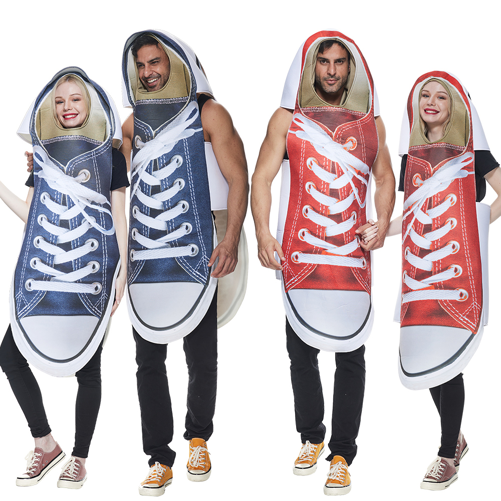 Pares Adultos De Tênis Casais De Fantasias De Halloween Sapatos De Lona Engraçados Cosplay Roupas De Festa Men & Women Party Festival