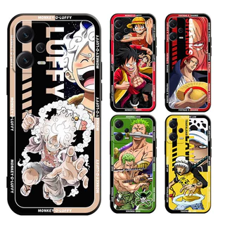 Invólucro Para xiaomi POCO F5 M5s X5 F4 12 11T 12T GT lite PRO 5G Uma Peça luffy Lei zoro Matte Reto Capa Macia Preta