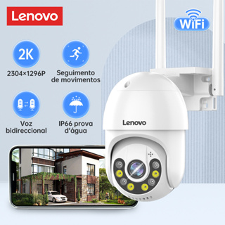 Lenovo 2K Câmera 1080P  ip camera de segurança wifi externa áudio ip66 prova d água CCTV wifi dome Conecta Ao Telefone Celular Sem Fio 360° residencial 3MP