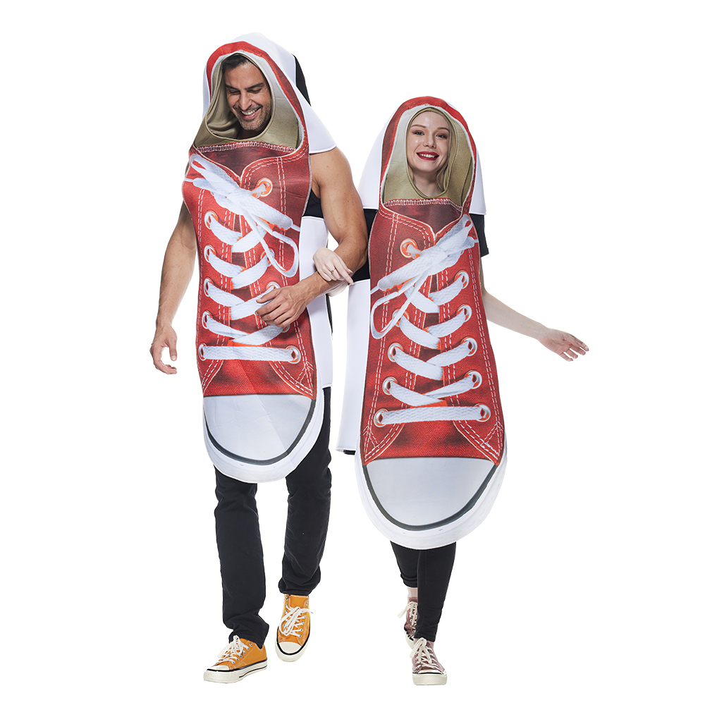 Sapatos De Lona Femininos Fantasias De Halloween Casais Casal Adulto Funny Pair of Sneakers Cosplay Festa Feminina