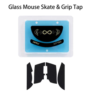 Delux M800 Patins De Rato De Vidro E Grip Tap DIY Para Jogo M800 (Sem)