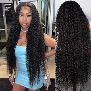 Perucas Encaracoladas Longas Kinky Curly 75cm Para Mulheres Negras Profundas Curl Wigs Sintéticas Long Deep Wave