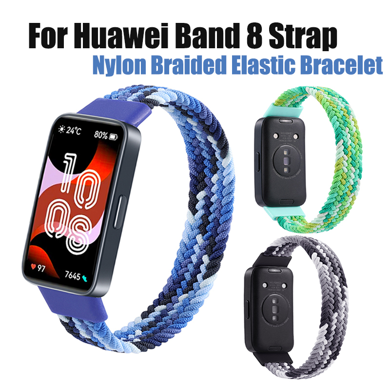 Para Pulseira Elástica De Nylon Trançado Huawei Band 8