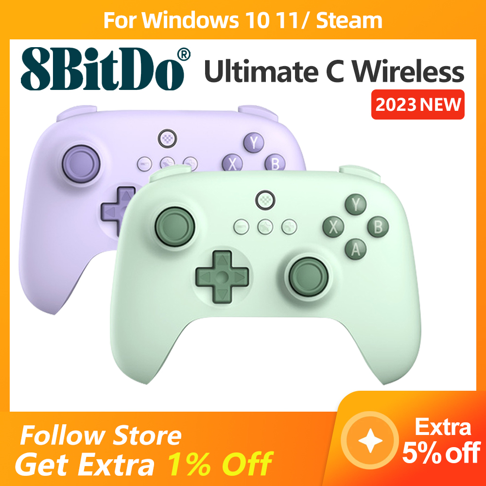 8BitDo Controle Joystick De Jogos Sem Fio Videogame Ultimate C 2.4G Para PC , Windows 10 , 11 , Steam Deck , Raspberry Pi , Android