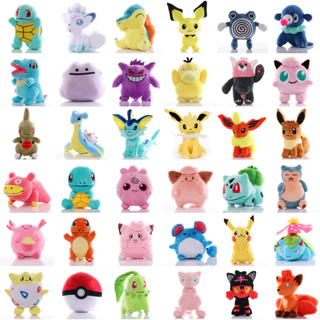 42 Estilo 18-35cm Anime Pokemon Pikachu Psyduck Mew Blastoise Lucario Slowpoke Bulbasaur Gengar Squirtle Cubone Plush Brinquedos De Pelúcia Boneca Recheados Suaves Para Crianças Presentes De Natal em Oferta na Shopee