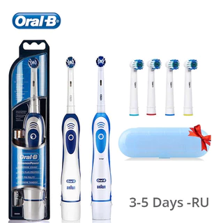 Oral B Escova Dental Elétrica Rotação Dentes Limpo Para Adultos DB4010 Com 4 Cabeças De Substituição Extra