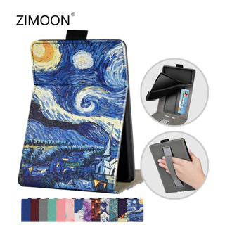 Estojo De Couro PU Premium Smart Case Para Kindle 11th Com Alça De Mão 2022 C2V2L3 Ranhura Cartão