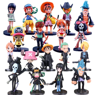 One Piece Action Figures Kit Luffy Zoro Kanji Nami Anime Bonecos Colecionáveis Modelo Brinquedos
