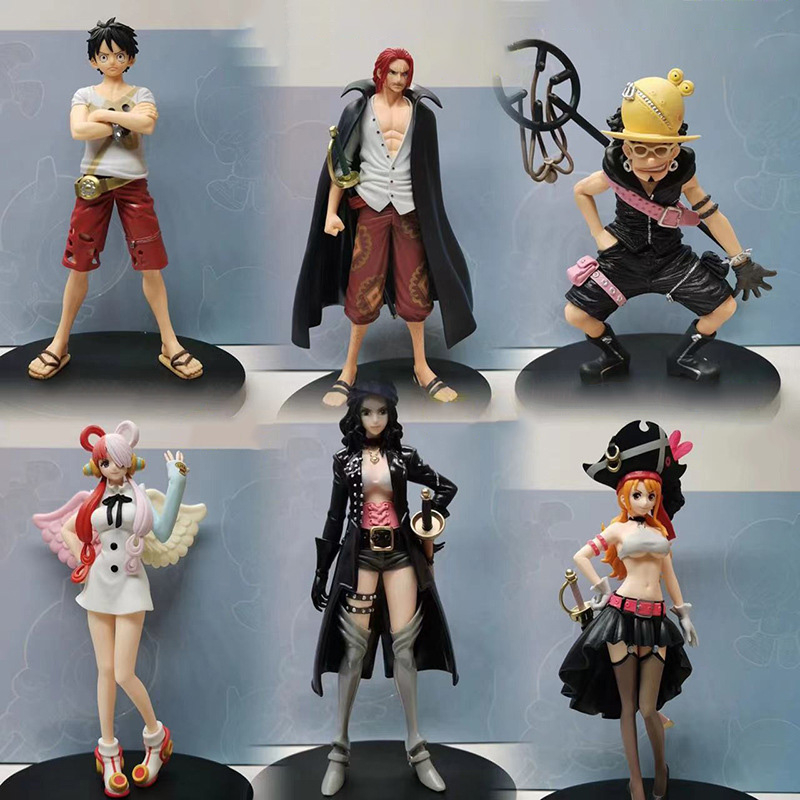 1Pcs Anime One Piece Action Figure Theater Versão Macaco D Luffy Nico RobinMiss Usopp Shanks Uta Nami Coleções De Bonecas Modelo PVC Brinquedos Presentes