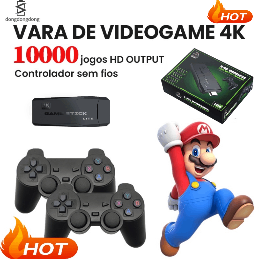 M8 II Mini 2K/4K Jogo Vara Dois Jogadores Video Game Console 10000 Jogos  Grátis Gamepads