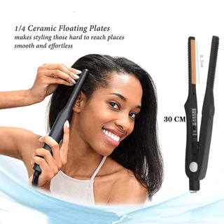 Alisador De Cabelo 2 Em 1 E Ferro Cerâmico Para Modelar Cabelos