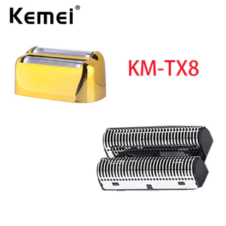 Kemei TX8 Cabeçote De Barbear De Substituição Da Lâmina Para Barbeador Elétrico Masculino KM-TX8 Peças Originais Barba Com Rede De Lâminas