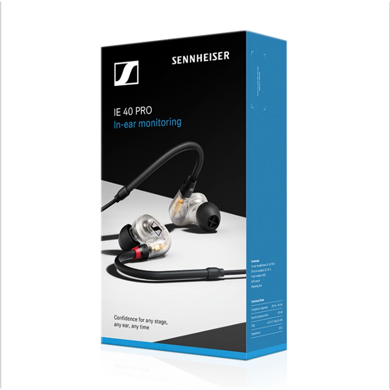 SENNHEISER IE 40 PRO Fones De Ouvido Intra-Auriculares De Monitoramento Dinâmico Leves E Claros