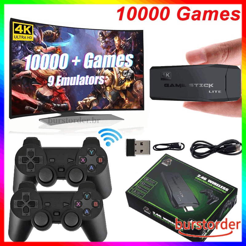 VÍDEO GAME STICK LITE 4K HD 10.000 JOGOS – Shop Mix Tecnologia