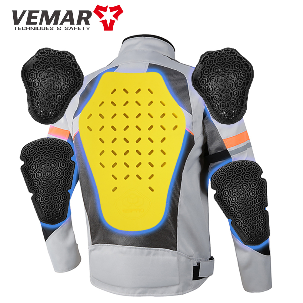CE Nível 1 Equipamento Certificado De Proteção Para Ciclismo Motocicletas Jaqueta Embutida Profissional De Corrida Almofadas Contra Queda Cotovelo Do Ombro EVA Costas
