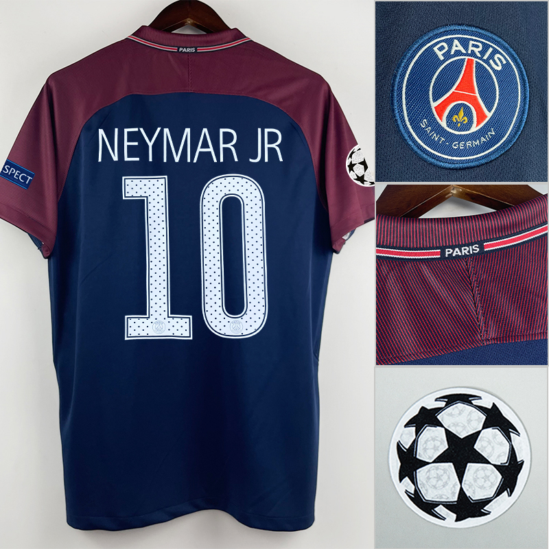 2017-2018 Paris Saint Germain 1 : 1 Neymar JR 10 Camisa Da Liga Européia De Campeonato De Alta Qualidade