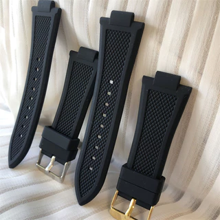 Bracelete De Silicone Macio Da Moda Para Relógio Skmei 1717 Black Color Watch Band Compatível Com 25mm 13mm De Largura