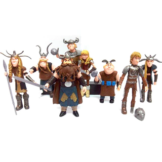 8Pcs/Set 10-13cm Disney Como Treinar Seu Dragão HicCup Bárbaro Slew Dragon Warriors Q Versão Figuras De Ação Em PVC Bonecos Modelo Dolls Toys Kids em Oferta na Shopee