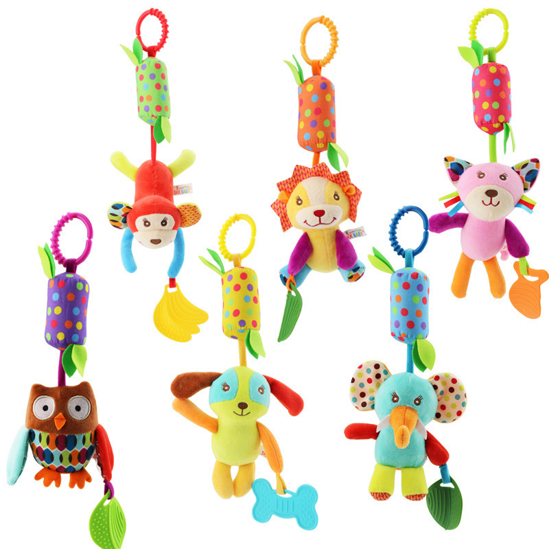 Baby Rattle Toy Criby de brinquedo em forma de Animal Rattle Bell Criby ...