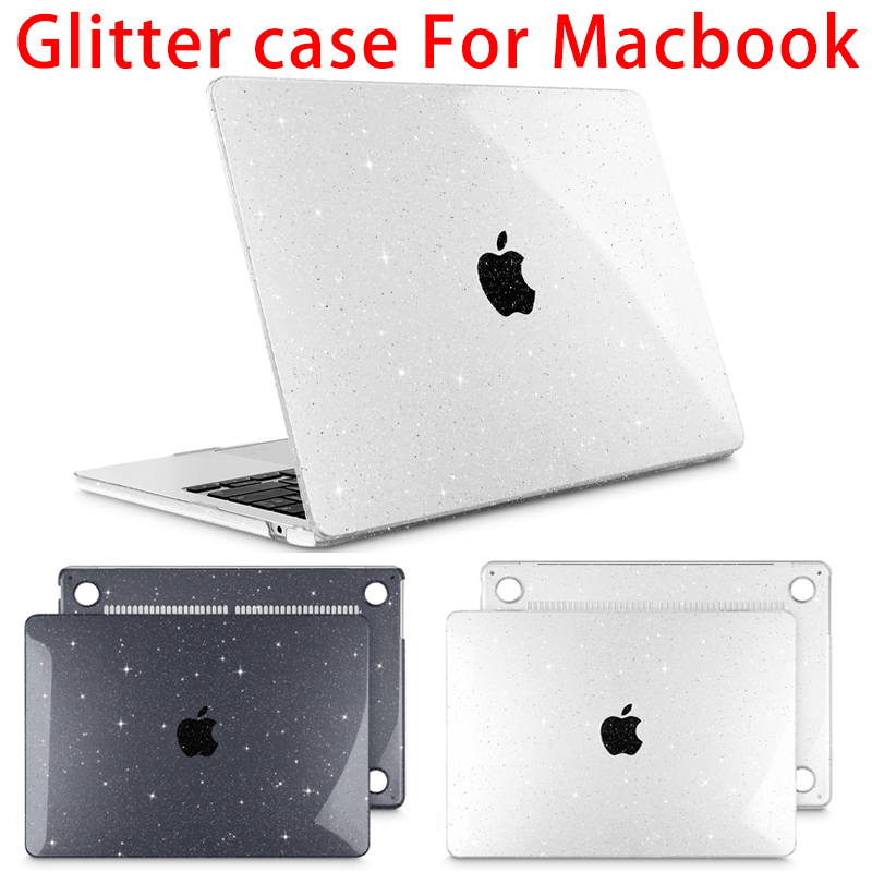 Capa Resistente Em Pc Com Glitter Cristal Para Macbook Air M A Polegadas A