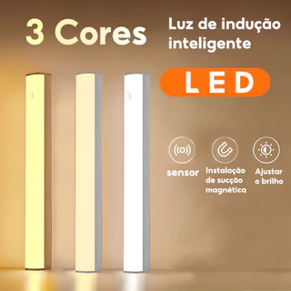 50CM 3 Cores Luz LED Sem Fio sensor De Inteligente Guarda-Roupa De Conveniência Do Quarto Carregamento USB