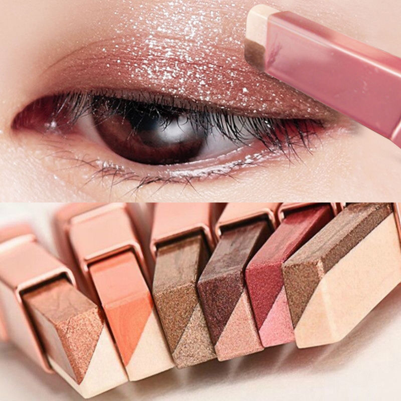 2 Em 1 Sombra De Cor Dupla Glitter Olho Stick Gradiente À Prova D'água Paleta De Estéreo Caneta Bicolor Shimmer Beauty Makeup Tool