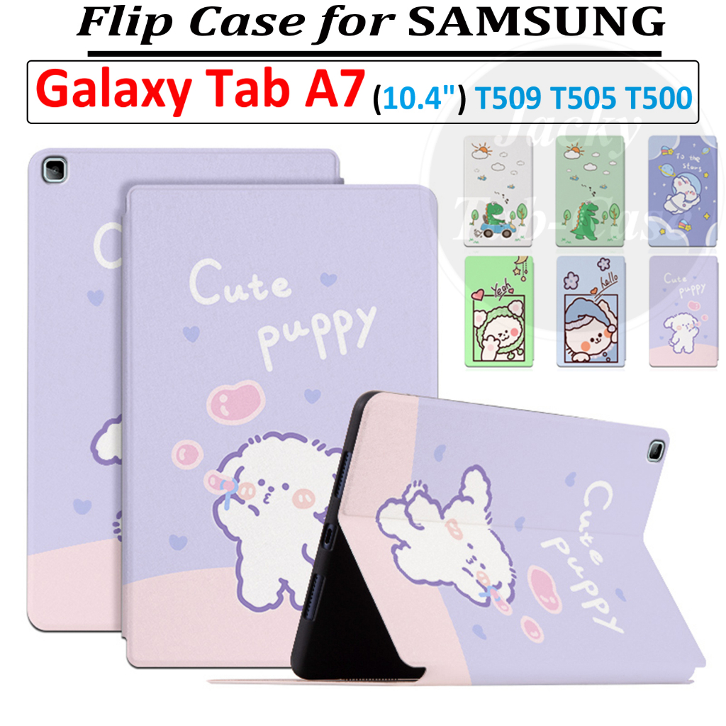 Para Samsung Galaxy Tab A7 10.4" SM-T500 Wi-Fi SM-T505 LTE SM-T509 Estojo de padrão fofo Estojo de suporte Capa Flip
