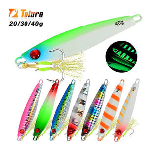 TL Metal Gabarito 3D Impresso Olhos Afundamento Rápido 1PC Jigging Isca Com Gancho 20g 30g 40g Água Salgada Costa Fundiç