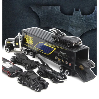 Gamma Baby-7pçs/Conjunto Carro 3 Relâmpago McQueen Jackson Storm Mack Tio Caminhão，Batman Batmobile Truck 1 : 55 Modelo De Metal Fundido Presente De Natal Para Garoto De Brinquedo，Rodas Quentes Vingadores De Veículos/Batman Batmobile/Patrulha/Liga De Just